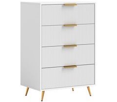 Cómoda 4 Gavetas Melamina de Madeira e MDF HOMCOM
