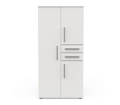 Roupeiro VERSATIL com 3 portas e 2 gavetas branco