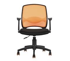 Cadeira de escritório MINI cor preto e laranja