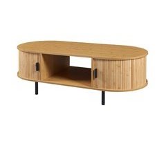 Mesa de centro Tvedestrand com portas de bambu [en.casa]