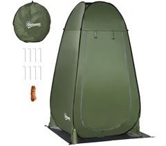 Tenda de Duche Poliéster e Aço Outsunny