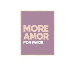 Pintura arte deco MORE AMOR 40x30cm de MARCOMUEBLE