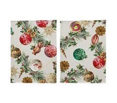 CONJUNTO DE 2 TOALHAS DE CHÁ COM DECORAÇÃO NAVIAD