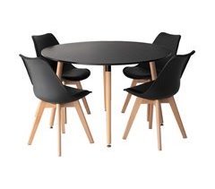 Mesa Martha y 4 sillas Nora 120x120