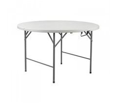 Mesa dobrável redonda efeito granito O91 121x121