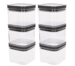 Curver Pack 6 frascos de plástico herméticos multiusos