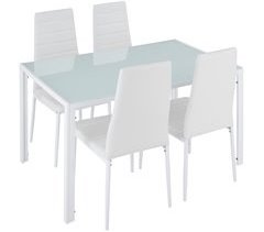 Conjunto de mesa e 4 cadeiras de jantar BERLIM - 1 120x70