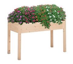 Horta Elevada Madeira de Abeto e Tecido não Tecido Outsunny