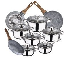 Bateria de cozinha 12 peças com jogo de patch