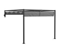 Pérgola de Parede Aço e Poliéster Outsunny
