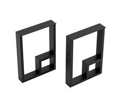 Conjunto de 2 pernas de mesa Kauhava aço 30x7