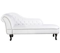 Beliani Chaise longue izquierdo Piel sintética NIMES