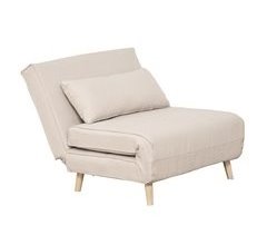 Sofá Cama Individual Poliéster e Madeira de Abeto HOMCOM