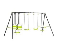 Conjunto de Baloiços Aço e PE Outsunny