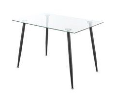 Mesa de comedor vidrio templado acero