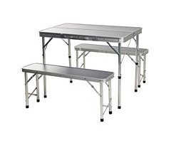 Conjunto de piquenique de acampamento Well Home com mesa e 2 bancos