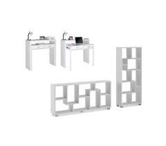 Pack Mobiliário de estudo - Secretária extensível + estante