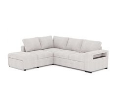 Sofá-cama Romeo Chaise Longue com armazenamento e pufe
