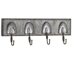 Conjunto 2 cabides de metal 4 ganchos