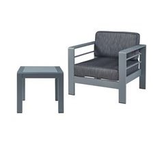 Conjunto de 2 móveis de jardim Avise Mesa com poltrona [casa.pro]
