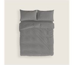 NATURALS - Capa de edredão Lisa - Fecho com botões - 100% Algodão