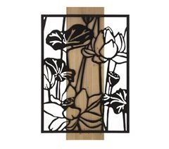 Decoração em Metal e Madeira Flores 55