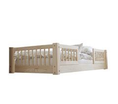 Cama com calhas e base com pés de 1 cm Adèle
