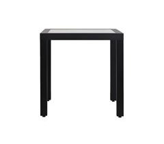 Mesa de cozinha fixa KERAMIC cerâmica 72x72cm oxidada e preto