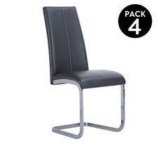  Conjunto de 4 cadeiras Smile Leatherette