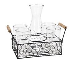 WELL HOME - Conjunto de 4 copos + jarra de vidro