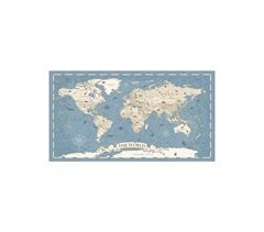 Quadro MAPAMUNDI VINTAGE cian 58x110cm marca MARCOMUEBLE