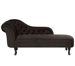 Beliani Chaise longue à esquerda Veludo NIMES