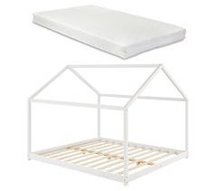  Cama de criança Cerro com colchão em forma de casa 206x186