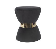 Pouf YAOGU de veludo preto 35X45 cm