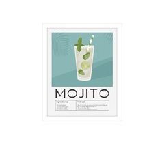 Pintura arte deco MOJITO 24x30cm marca MARCOMUEBLE