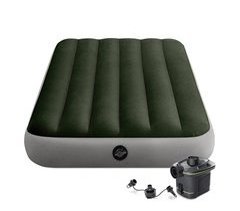 Colchão insuflável individual com bomba e fiber-tech intex