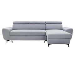Chaise longue WESLEY reversível 3 lugares cinza claro