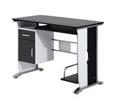 Mesa de Computador MDF e Metal HOMCOM, escritório - secretárias 100x52
