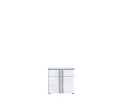 Mesa de cabeceira 3 gavetas branco mate BUGANVILLA