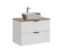 Móvel de lavatório simples com efeito pedra Adriel