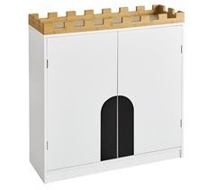 Estante para crianças com design de cadeado KMB44-W SoBuy