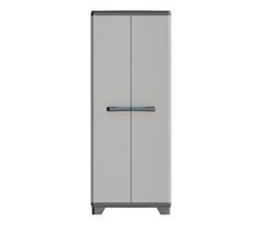 Armário resina exterior multiusos LINEAR 90x68x39cm preto cinza