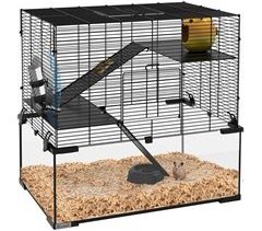Gaiola para Hamsters Aço e Vidro Temperado PawHut