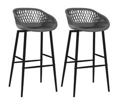 Bancos altos x2 cadeiras altas em malha em PP