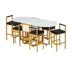Conjunto de mesas e cadeiras de jantar