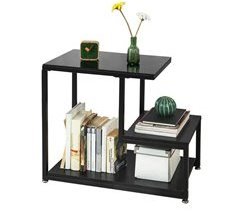 Mesa de apoio com 3 prateleiras FBT65-SCH SoBuy