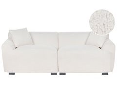 Beliani Sofá de 3 lugares Bouclé KORIO