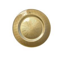 Prato de servir com 31cm dourado marca SANTA CLARA