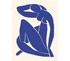 Gravura DAMA AZUL I 40x30cm marca MARCOMUEBLE 