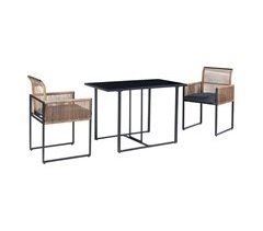 Conjunto de Mobiliário de Jardim Accadia 3 Peças Aço [casa.pro]